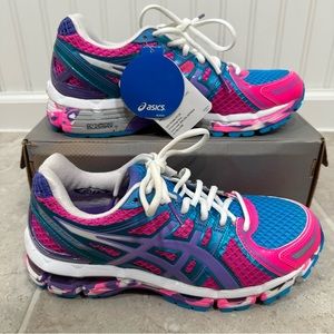 ASICS Gel-Kayano 19, size women’s 8, pink running sneakers